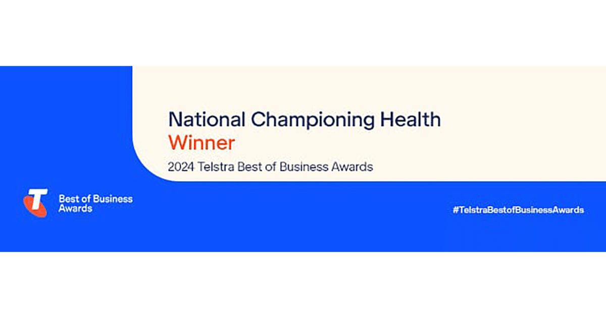 National Championing Health Award - 2024 Telstra Best of Business Awards